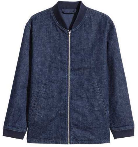 Handm Denim Bomber Jacket 59 H And M Lookastic