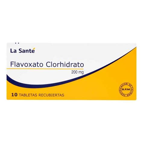 Flavoxato 200 Mg 10 Tabletas Para Alivio Urinario