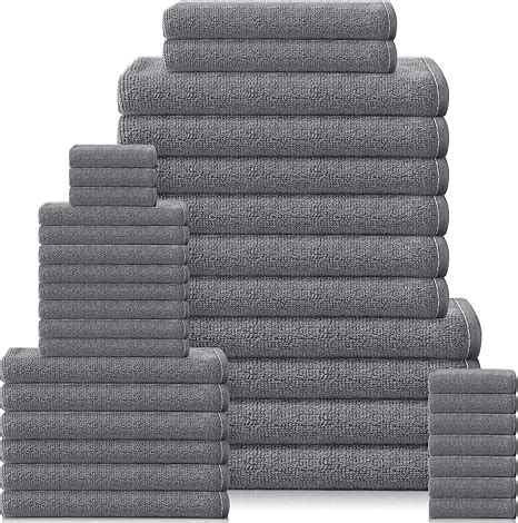 Amazon Vitalcozy Pcs Thin Bath Towel Set Microfiber Bathroom