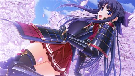 Wallpaper Purple Cg Artwork Black Hair Electric Blue Long Hair