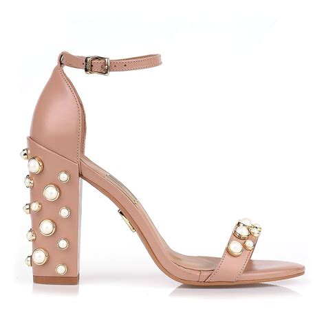 Plataforma Salto Alto Veneto Couro Nude UZA Shoes Sapatos Femininos