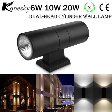 6w 10w 20w Led Cob Outdoor Street Lighting Wall Lamps Up Down Dual Head