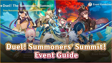 Duel The Summoners Summit Event Guide 900 Primogems Genshin Impact