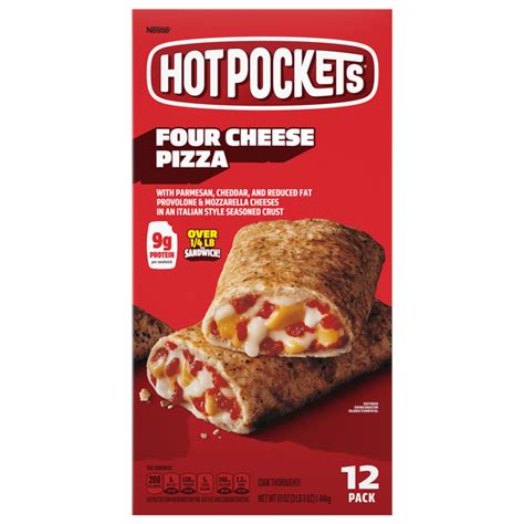 Save On HOT POCKETS Four Cheese Pizza Seasoned Crust Sandwiches Ct Frozen Order Online