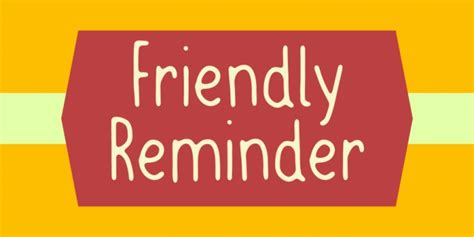 Friendly Reminder Font Download