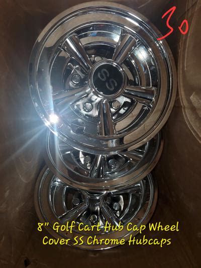 8 Golf Cart Hub Cap Wheel Cover SS Chrome Hubcaps For Sale In Houston