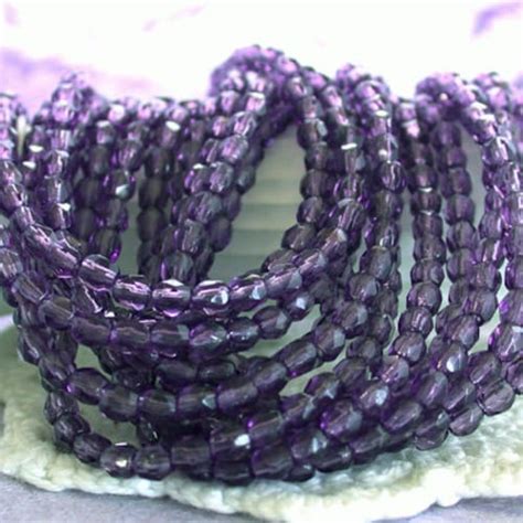 2 Strands 100 Pieces 2mm Czech Glass Fire Polished Beads Etsy