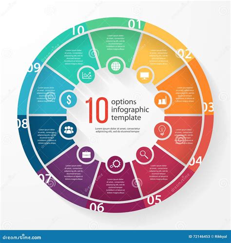 Infographic Schablone Des Vektorgeschäfts Kreisdiagramm Kreises Vektor