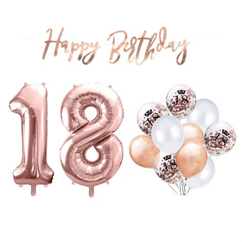 Balony Zestaw Urodziny Osiemnastka Rose Gold Etnio Pl