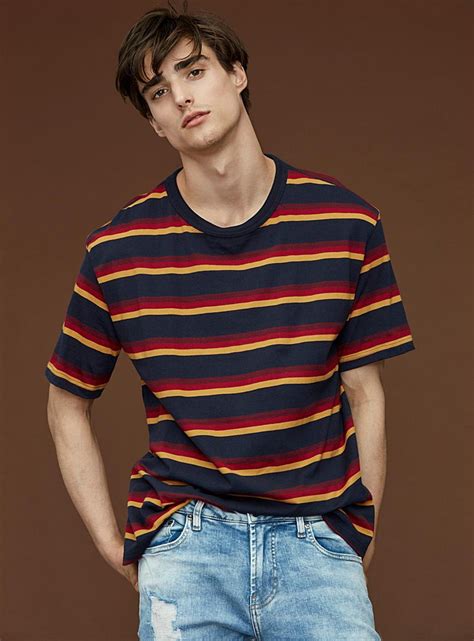 Retro Stripe T Shirt Le 31 Shop Men S Printed Patterned T Shirts