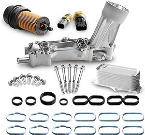 Amazon ZIBOPAR Upgraded Aluminum Engine Oil Cooler Assembly With