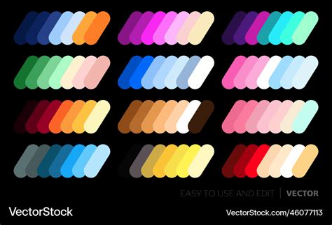 Set Of Palette Modern Color Schemes Royalty Free Vector