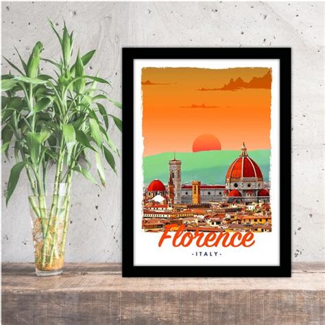 Florence Italy Vintage Travel Poster Etsy