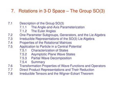 rotational group   space  description  properties