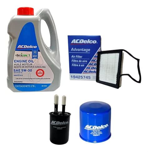 Kit Afinacion Acdelco Aveo 2018 2022 5w30 Sin Bujías Envío gratis