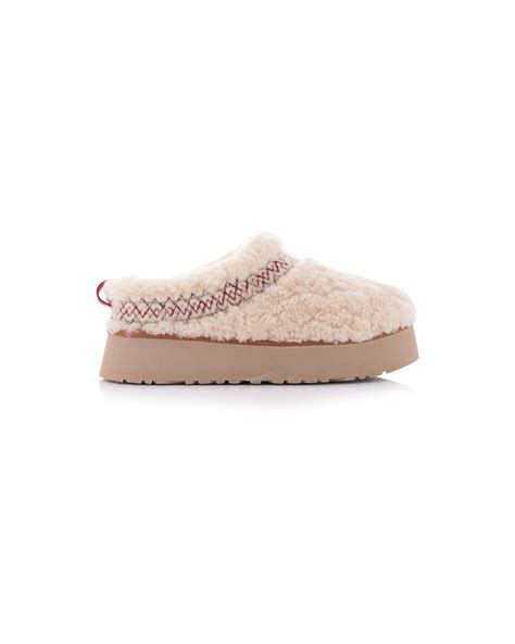 Ugg Tazz Shearling Platform Slippers In Pink Lyst