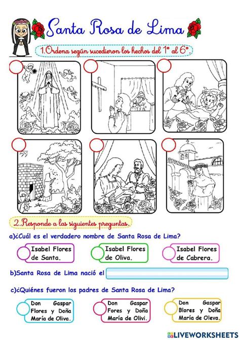 Santa Rosa De Lima Online Pdf Activity