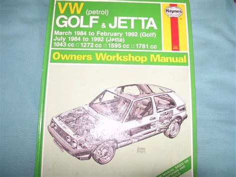 Manual De Servicio Haynes Para Volkswagen Golf Jetta MK2 A2 VALVULITA