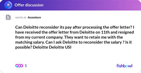 Can Deloitte Reconsider Its Pay After Processing T Fishbowl