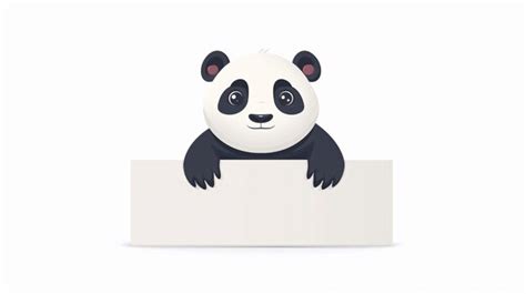 Un Oso Panda Con Una Cara Negra Y Blanca Est En Una Caja Blanca