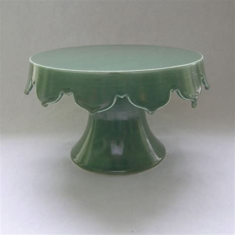 Scalloped Edge Ceramic Cake Stand By Whitneysmith On Etsy