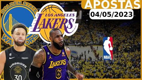 APOSTAS E PALPITES DE NBA PARA HOJE 04 05 GS WARRIORS VS LA LAKERS E