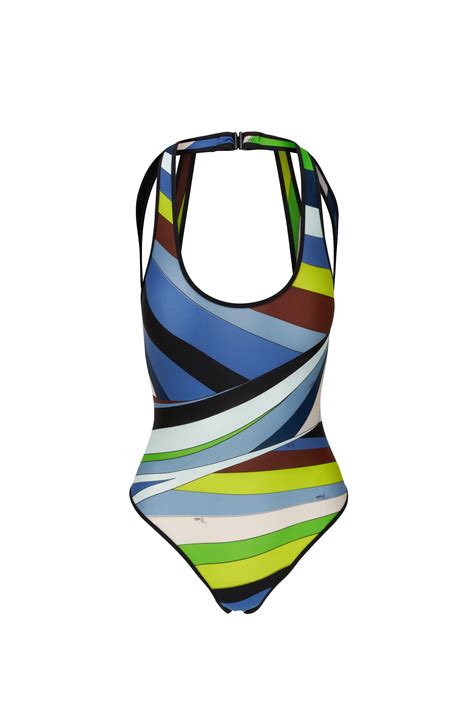 Pucci Iride Print Cut Out Swimsuit Mitchell Stores