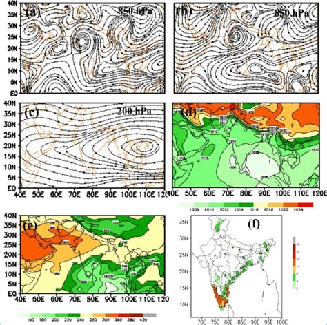 A F Wind Circulation In The Lower Troposphere 850 Hpa For The Download Scientific Diagram