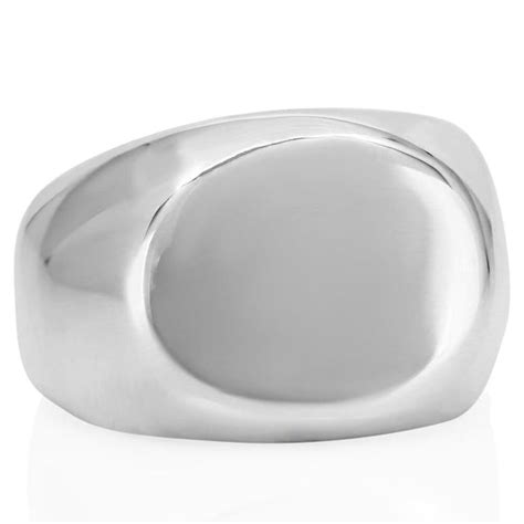 Heavy Oval Signet Men Ring Solid 925 Sterling Size 7 To 15 Vy Jewelry