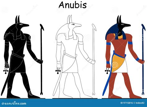 Ancient Egyptian God Anubis Royalty Free Stock Image Image 9715816