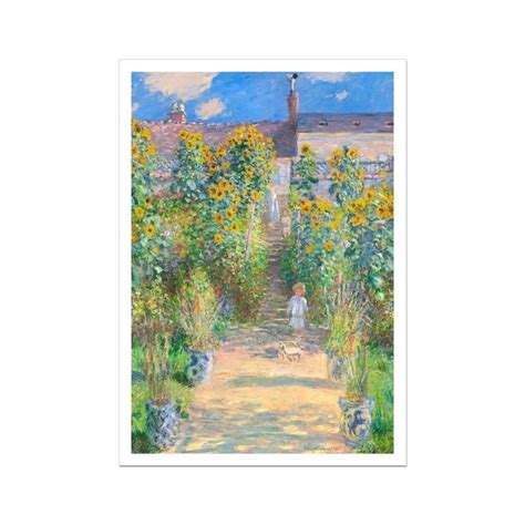 The Artist s Garden at Vétheuil by Claude Monet Open Edition Fine Art