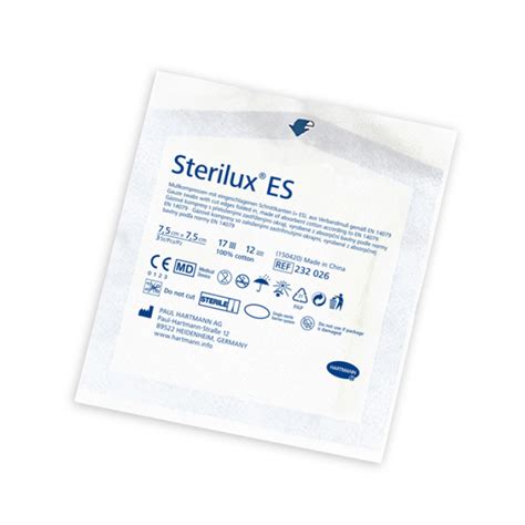 Sterilux ES 7 5 cm x 7 5 cm kompresy z gazy bawełnianej jałowe 17