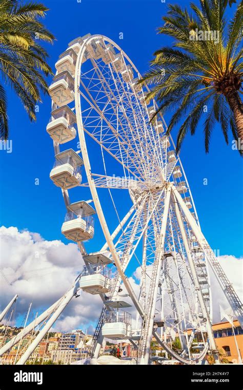 Ferris Wheel Porto Antico Old Port Genoa Liguria Italy Stock