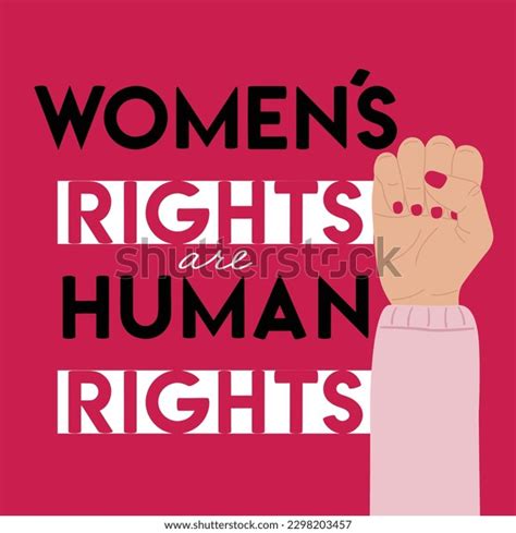 Women S Rights Human Rights Poster Stock Vector Royalty Free