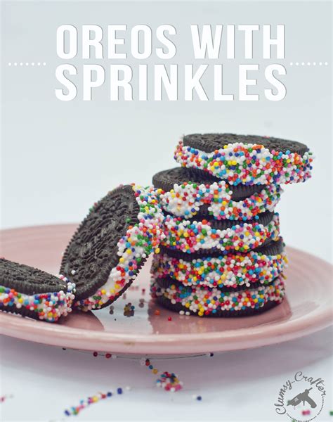 Oreos With Sprinkles - Easy Dessert - Clumsy Crafter