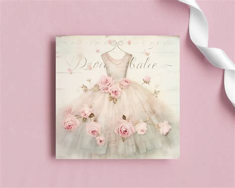 Ballerina Clipart Shabby Chic Ballet Dancer Clipart Card Making