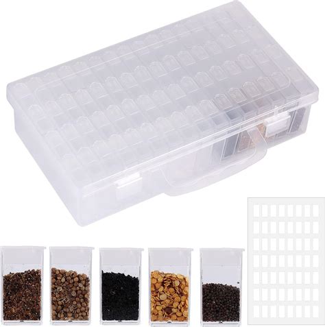 Seed Storage Box 64 Slots Seed Organizer With Label Stickers Garden