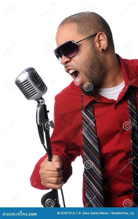 Person Singing Into Microphone