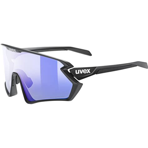 Uvex Sportstyle V Brille Black Matt Variomatic Litemirror Blue