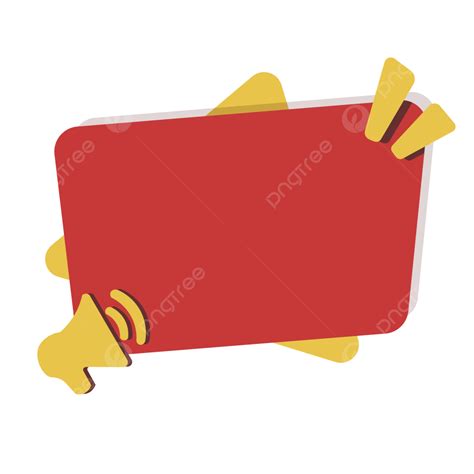 Banner De Anuncio Rojo Amarillo Vector Png Dibujos Cuadro De Texto De