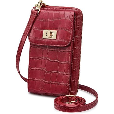 Femme Sac À Bandoulière Pour Téléphone Portable Cuir De Crocodile