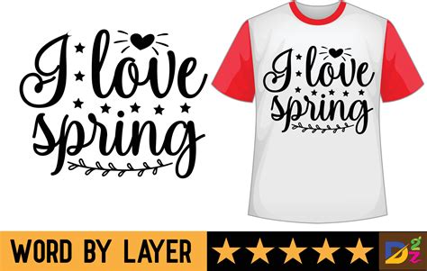 I Love Spring Svg T Shirt Design 20915919 Vector Art At Vecteezy