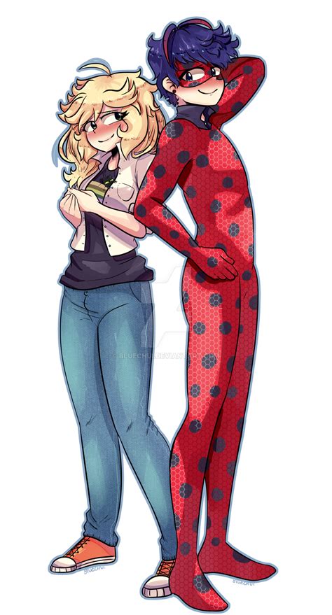 Genderbent Ladybug X Adrien Miraculous By Bluechui On Deviantart