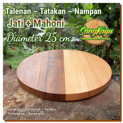 Jual SangKayu Talenan Kayu Jati Mahoni 25 Cm Wooden Cutting Board