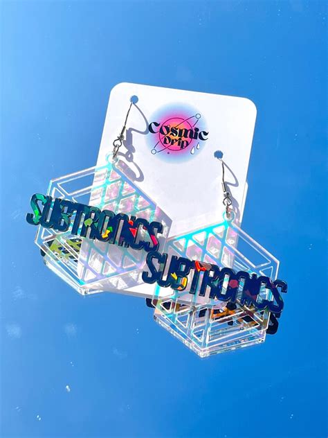 Tesseract Earrings Subtronics Inspired Earrings Cyclops Army