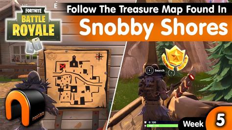 Follow The Treasure Map Found In Snobby Shores FORTNITE Snobby Shores