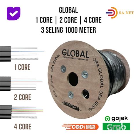 Global Core Seling Km M Kabel Fo Dropcore Fiber Optik