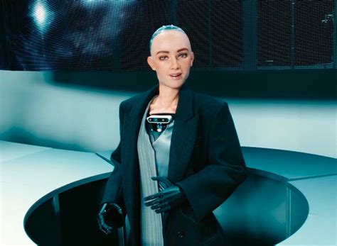 sophia the robot receives and interacts with guests at BOSS techtopia ...