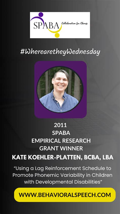 Kate Koehler Platten Bcba Lba In 2023 Verbal Behavior Research