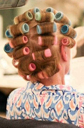 Bigoudis Velcros Sur Cheveux Court Hair Rollers Vintage Beauty Salon